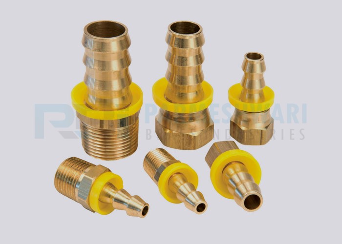 brass oush on hose fittings